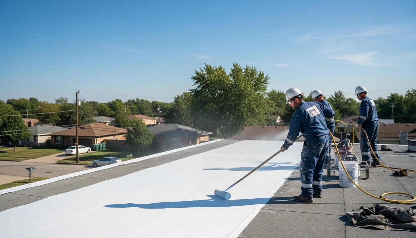 Commercial roof coating in Saint Louis, OK near me